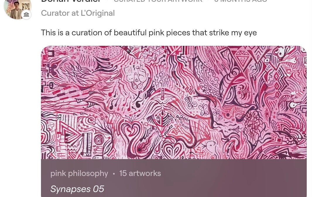 ‘Synapses 05’ in the Curated Collection ‘Pink Philosophy’ by Dorian Verdier, L’Original