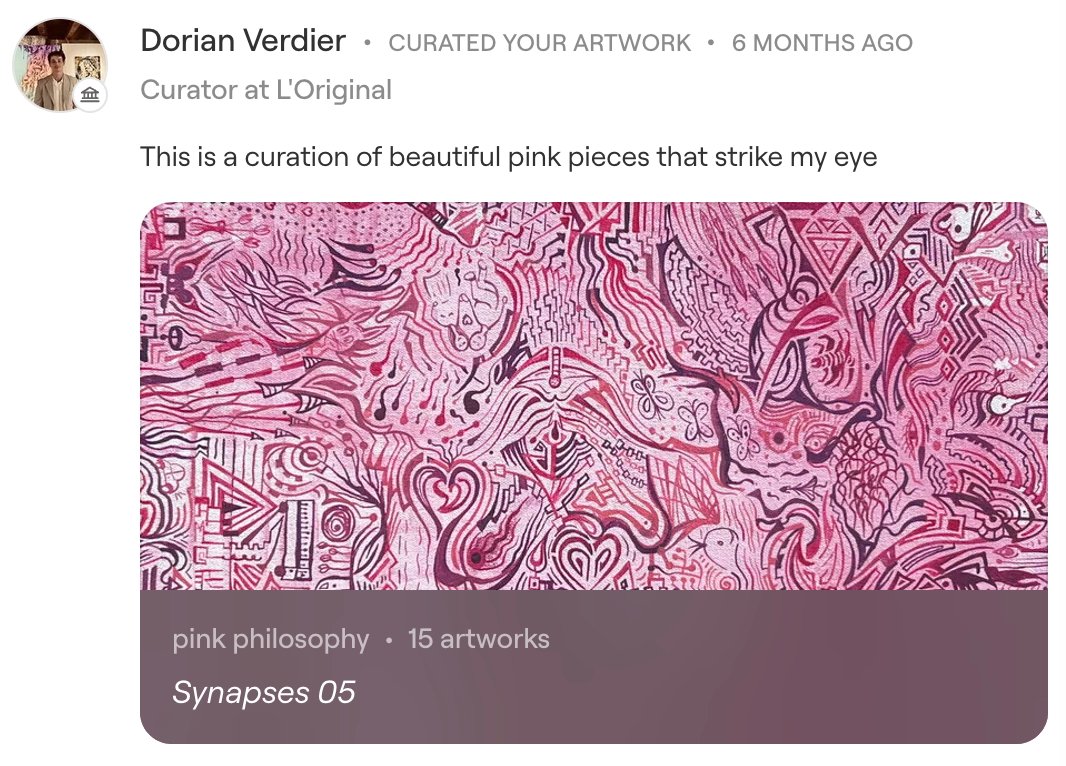 ‘Synapses 05’ in the Curated Collection ‘Pink Philosophy’ by Dorian Verdier, L’Original