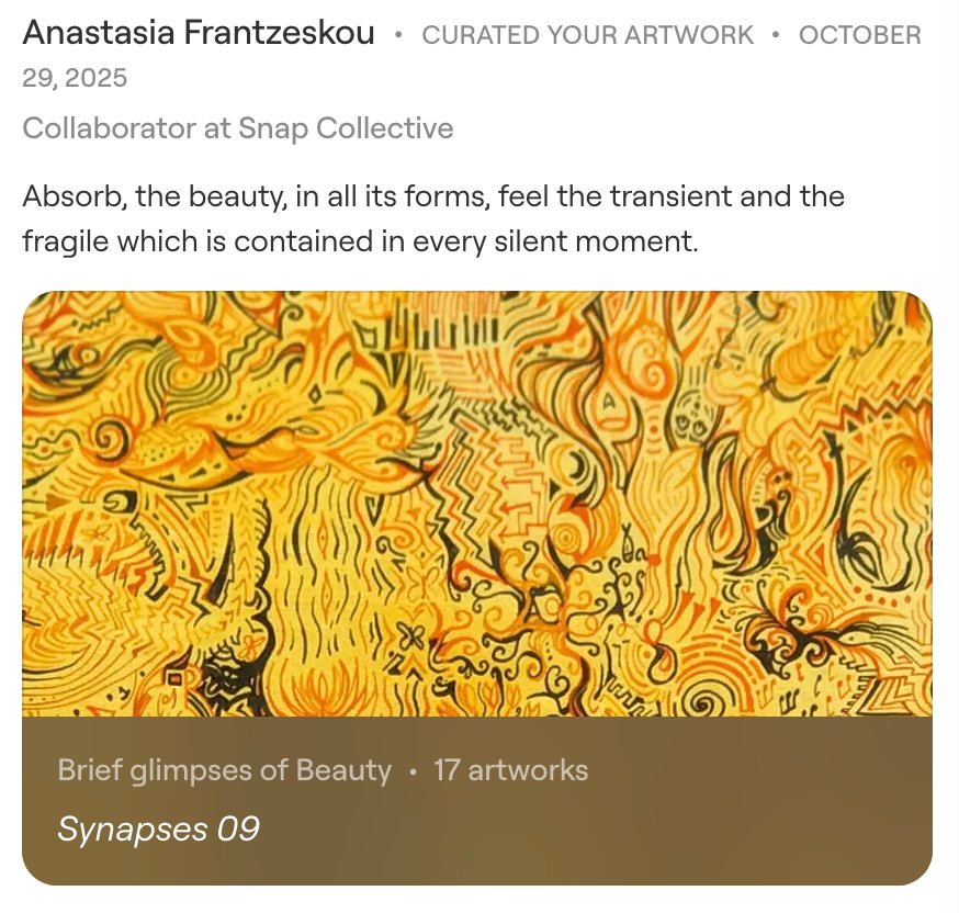 ‘Synapses 09’ in a curated collection by Anastasia Frantzeskou, Snap Collective, Barcelona-Spain